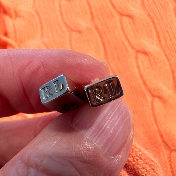 NWOT RALPH LAUREN Black Label Cashmere Cable Orange Knit Sweater sz L (M?) - Picture 6 of 9